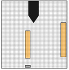 带有后档料的普通折弯--只有前部区域和中心区域处于激活状态